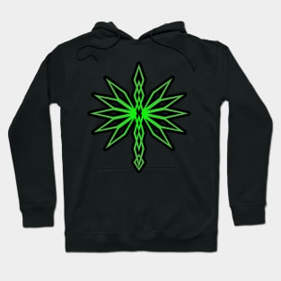 Green Abstract Celtic Knot Irish Pointy Edgy Sharp Red Fire Dragon Design Hoodie